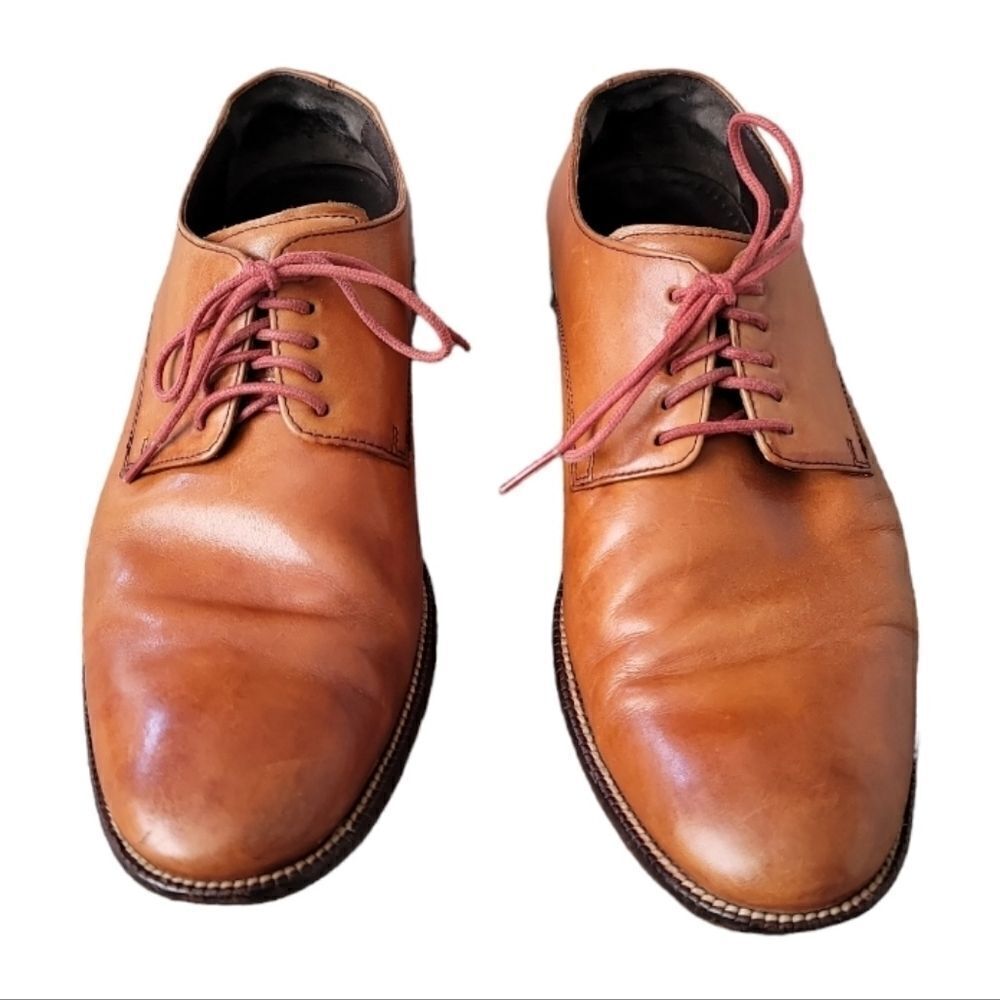 Cole Haan Men's Lenox Hill Oxfords Brown Cognac Leather Shoes 9M C12204